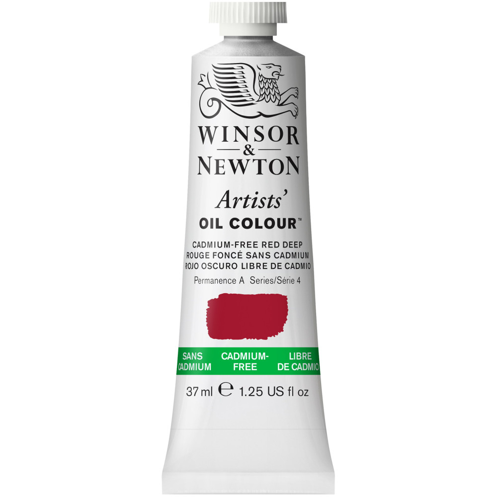 Farba olejna Artists' Oil Colour - Winsor & Newton - Cadmium Free Red Deep, 37 ml