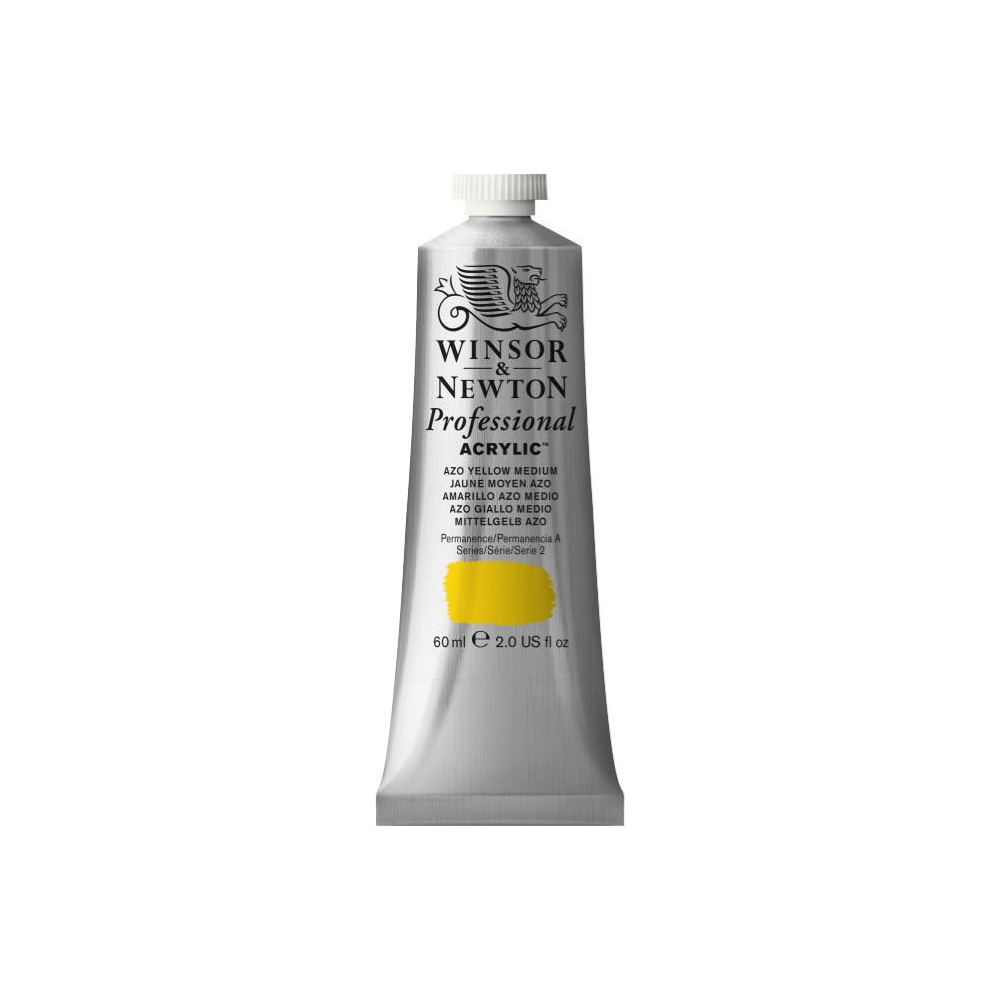 Farba akrylowa Professional Acrylic - Winsor & Newton - Azo Yellow Medium, 60 ml