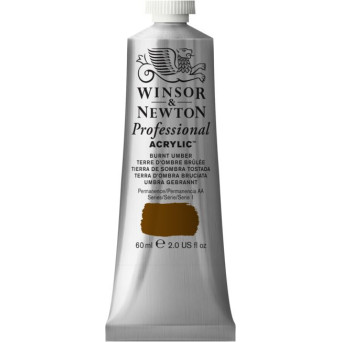 Farba akrylowa Professional Acrylic - Winsor & Newton - Burnt Umber, 60 ml