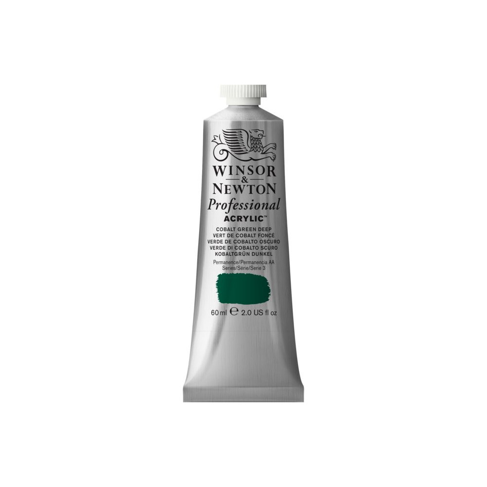 Farba akrylowa Professional Acrylic - Winsor & Newton - Cobalt Green Deep, 60 ml