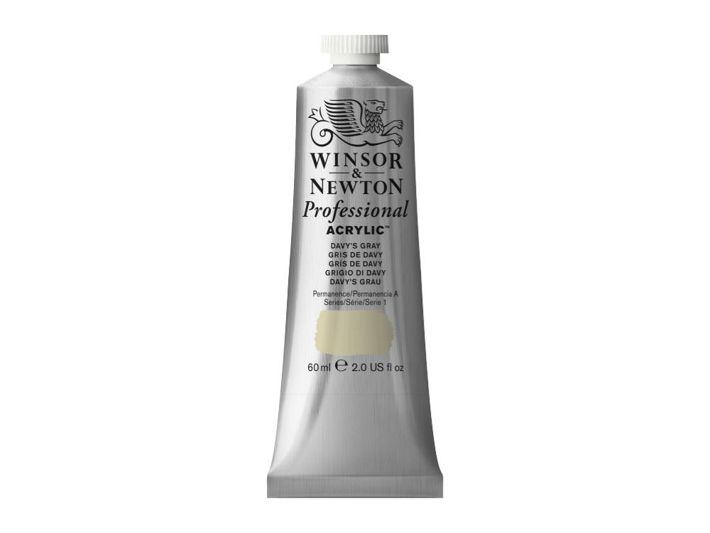 Acrylic paint Professional Acrylic - Winsor & Newton - Davy's Gray, 60 ml