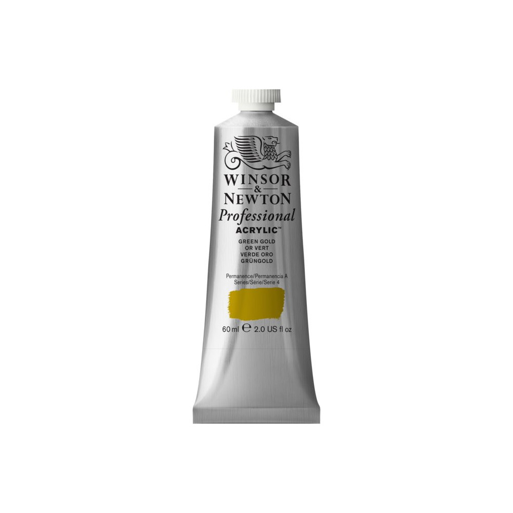 Farba akrylowa Professional Acrylic - Winsor & Newton - Green Gold, 60 ml
