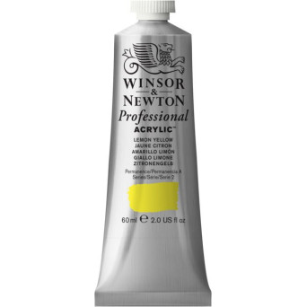 Acrylic paint Professional Acrylic - Winsor & Newton - Lemon Yellow, 60 ml