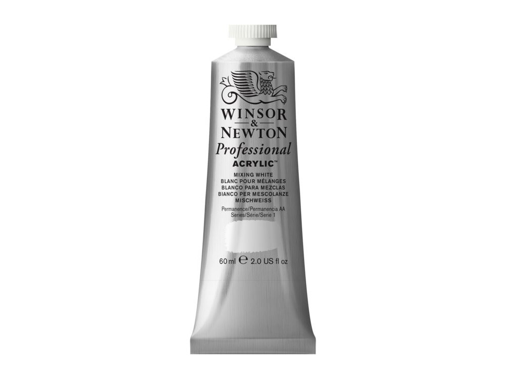 Acrylic paint Professional Acrylic - Winsor & Newton - Mixing White, 60 ml