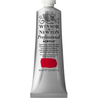 Farba akrylowa Professional Acrylic - Winsor & Newton - Naphthol Red Medium, 60 ml
