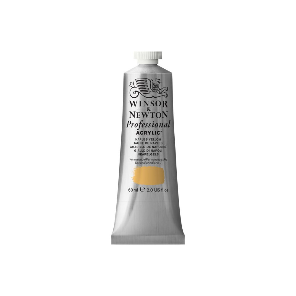 Acrylic paint Professional Acrylic - Winsor & Newton - Naples Yellow, 60 ml