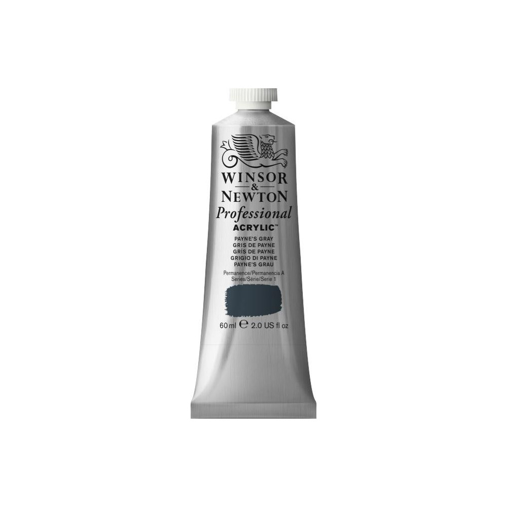 Farba akrylowa Professional Acrylic - Winsor & Newton - Payne's Gray, 60 ml