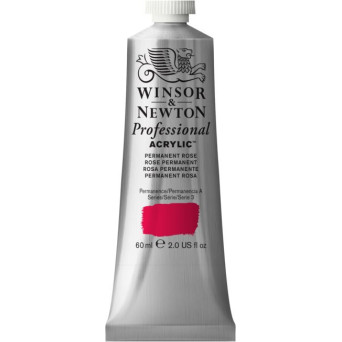 Farba akrylowa Professional Acrylic - Winsor & Newton - Permanent Rose Quinacridone, 60 ml