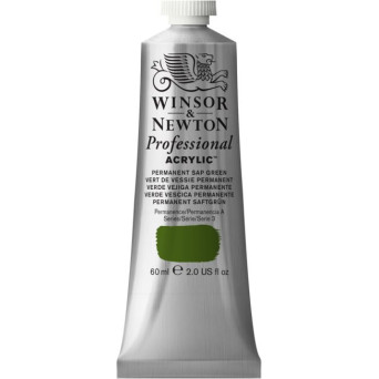Acrylic paint Professional Acrylic - Winsor & Newton - Permanent Sap Green, 60 ml