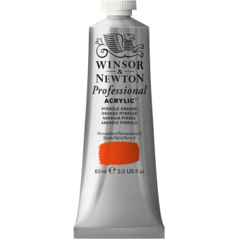 Acrylic paint Professional Acrylic - Winsor & Newton - Pyrrole Orange, 60 ml