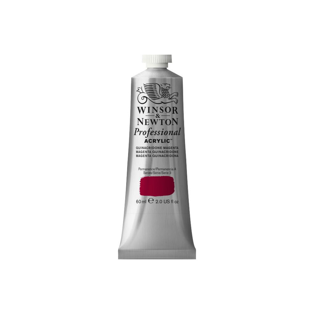 Acrylic paint Professional Acrylic - Winsor & Newton - Quinacridone Magenta, 60 ml