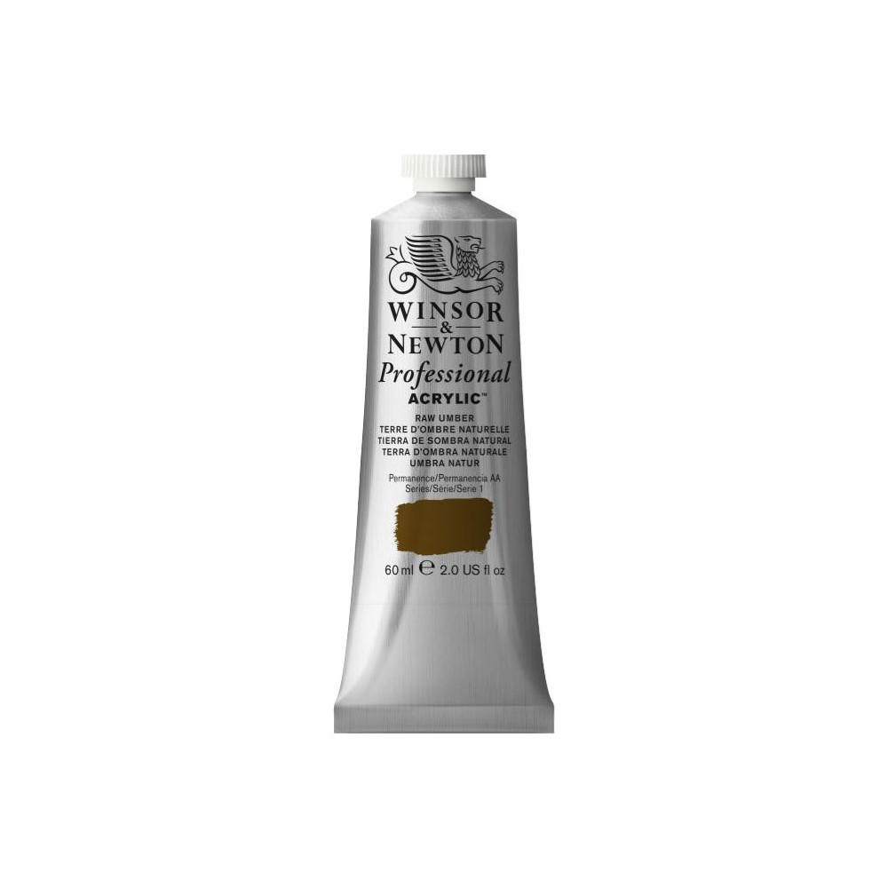 Acrylic paint Professional Acrylic - Winsor & Newton - Raw Umber, 60 ml