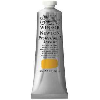 Acrylic paint Professional Acrylic - Winsor & Newton - Azo Yellow Deep, 60 ml