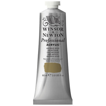 Acrylic paint Professional Acrylic - Winsor & Newton - Antique Gold, 60 ml