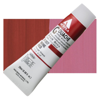 Acryla Gouache paint - Holbein - Wine Red, 20 ml