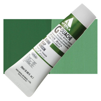 Farba gwasz Acryla Gouache - Holbein - Sap Green, 20 ml