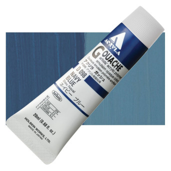 Acryla Gouache paint - Holbein - Navy Blue, 20 ml