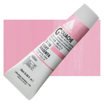 Farba gwasz Acryla Gouache - Holbein - Light Magenta, 20 ml