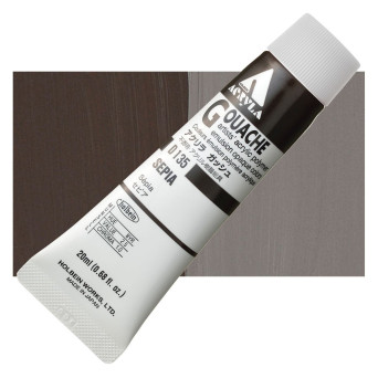 Farba gwasz Acryla Gouache - Holbein - Sepia, 20 ml
