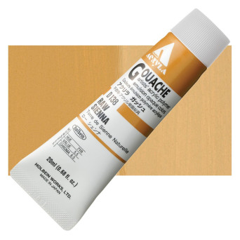 Acryla Gouache paint - Holbein - Raw Sienna, 20 ml