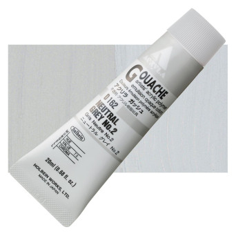 Farba gwasz Acryla Gouache - Holbein - Neutral Grey no. 2, 20 ml