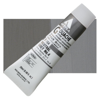 Farba gwasz Acryla Gouache - Holbein - Neutral Grey no. 4, 20 ml