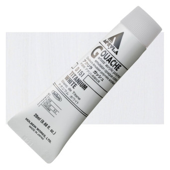 Farba gwasz Acryla Gouache - Holbein - Titanium White, 20 ml