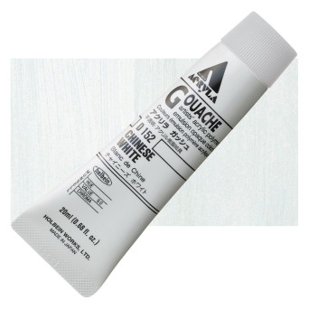 Acryla Gouache paint - Holbein - Chinese White, 20 ml