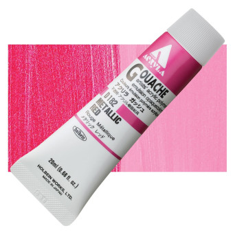 Acryla Gouache paint - Holbein - Metallic Red, 20 ml