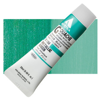 Acryla Gouache paint - Holbein - Metallic Green, 20 ml