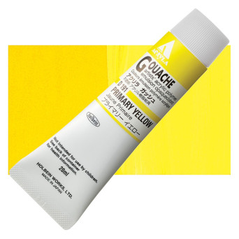 Acryla Gouache paint - Holbein - Primary Yellow, 20 ml