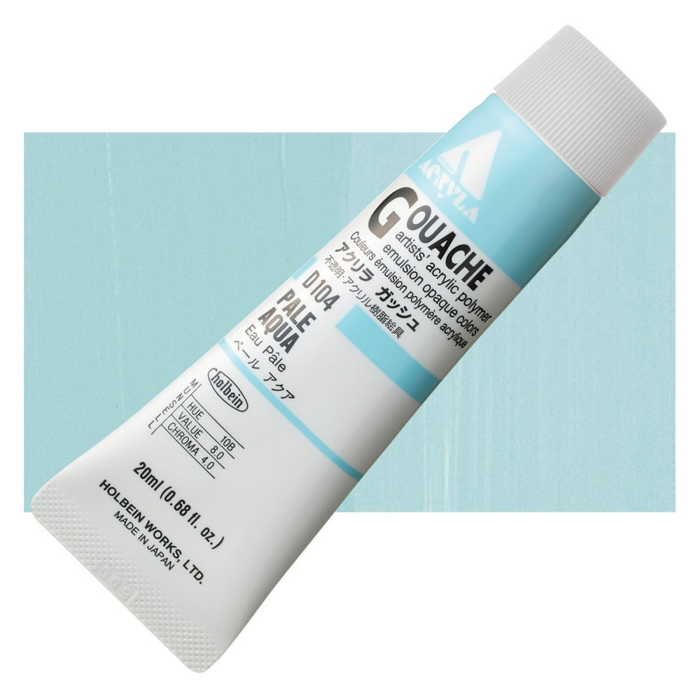 Farba gwasz Acryla Gouache - Holbein - Pale Aqua, 20 ml