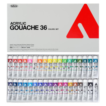 Set of Acryla Gouache paints - Holbein - 36 colors x 20 ml