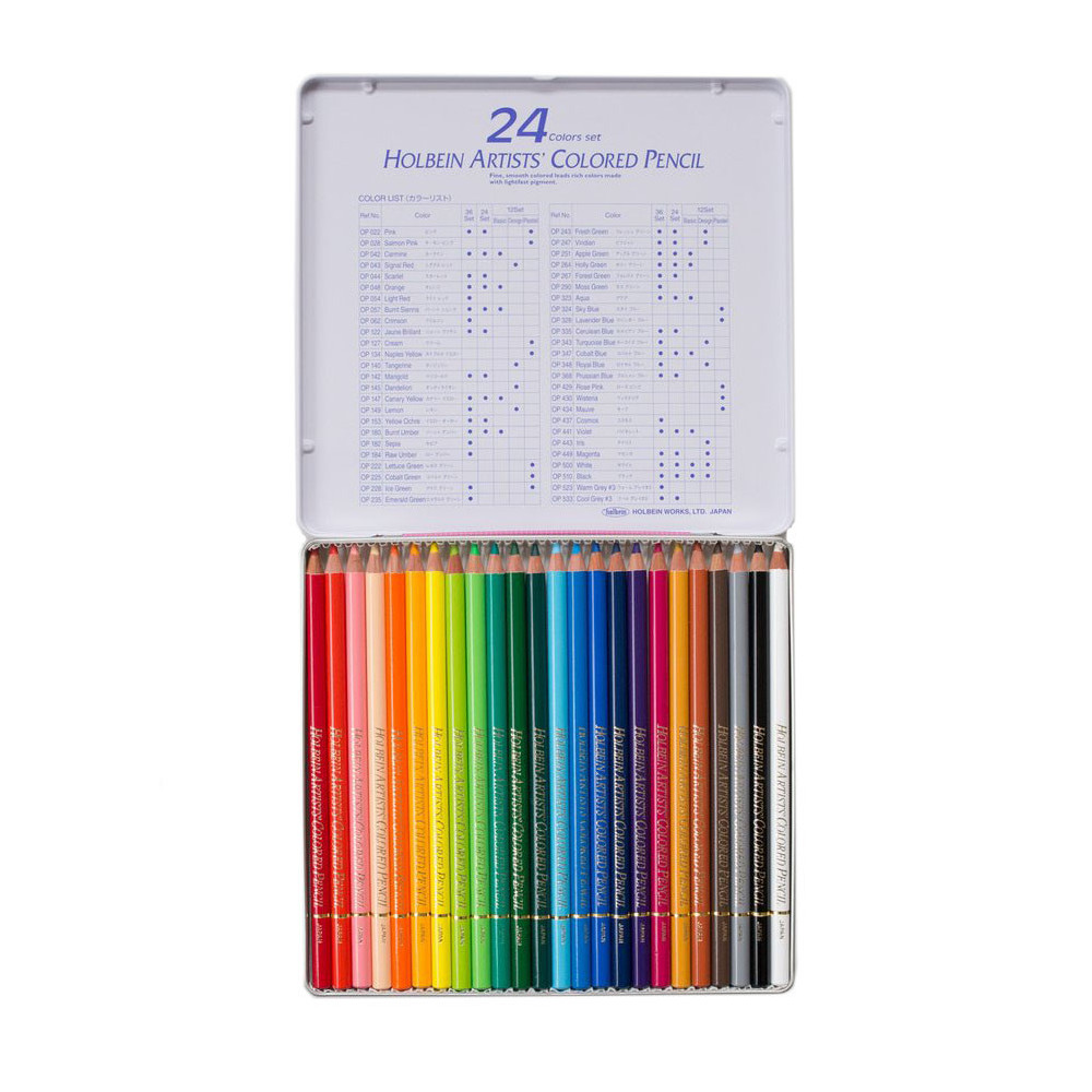 Zestaw kredek Artists' - Holbein - 24 kolory