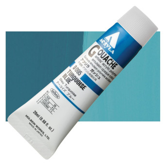 Acryla Gouache paint - Holbein - Turquoise Blue, 20 ml