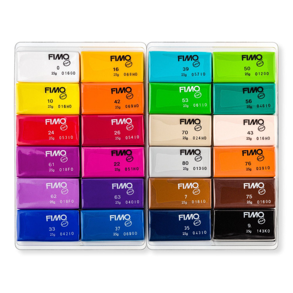 Zestaw masy termoutwardzalnej Fimo Soft - Staedtler - Basic, 24 kolory