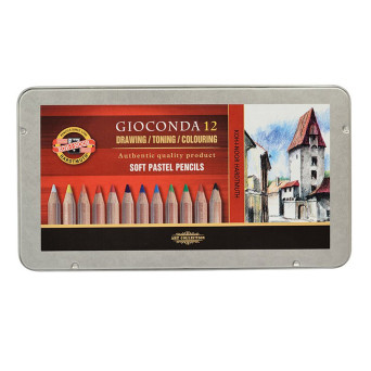 Set of Gioconda soft pastel pencils - Koh-I-Noor - 12 colors
