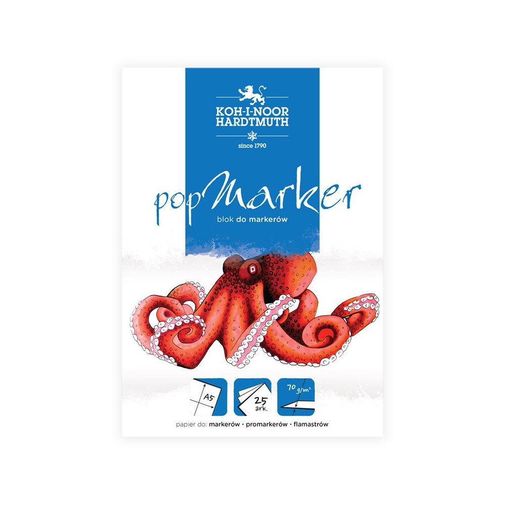 Pop Marker paper pad - Koh-I-Noor - A5, 70 g, 25 sheets