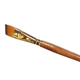 Oblique, synthetic, 1001A series brush - Renesans - long handle, no. 0