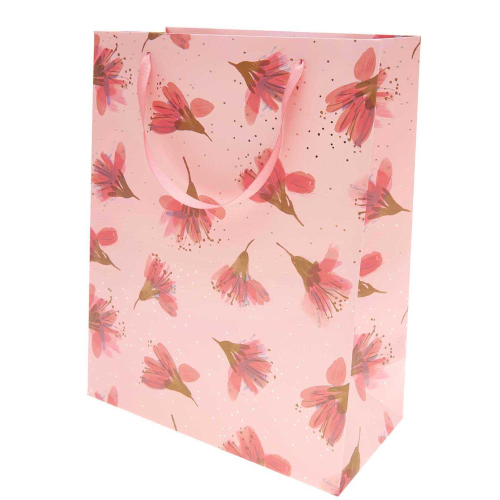 Paper gift bag - Rico Design - Blossoms, 26 x 32 x 12 cm