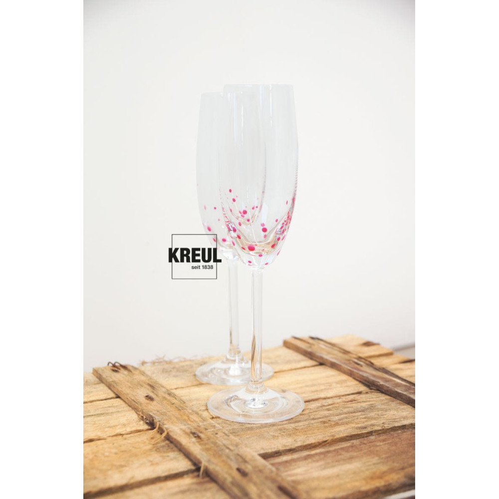 Set of Glass & Porcelain paints - Kreul - Clear, 6 colors x 20 ml