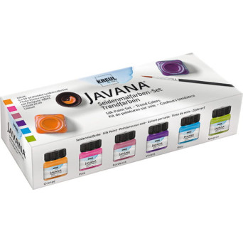 Zestaw farb do jedwabiu Javana - Kreul - Trend, 6 kolorów x 20 ml