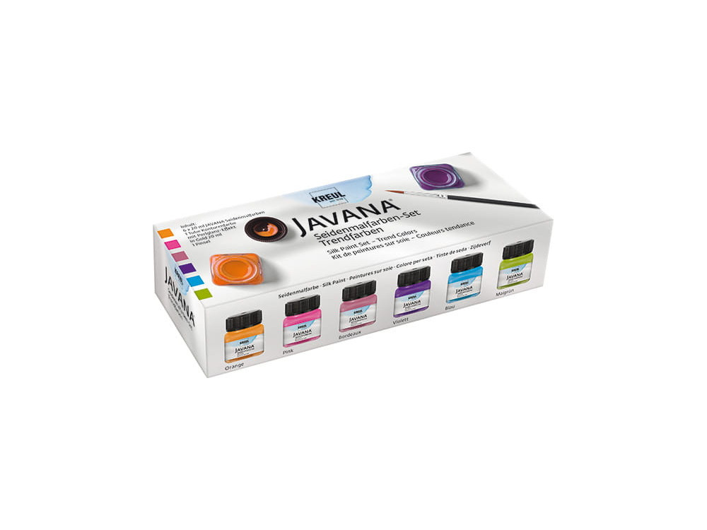 Javana silk fabric paints - Kreul - Trend, 6 x 20 ml