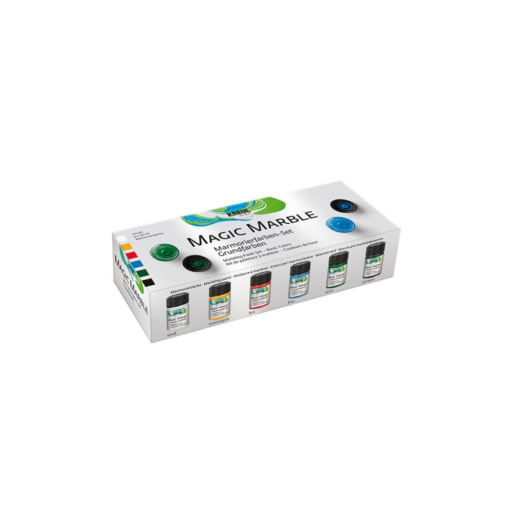 Set of Magic Marble paints - Kreul - Basic, 6 x 20 ml