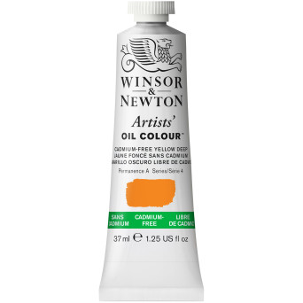 Oil paint Artists' Oil Colour - Winsor & Newton - Cadmium Free Yellow Deep, 37 ml