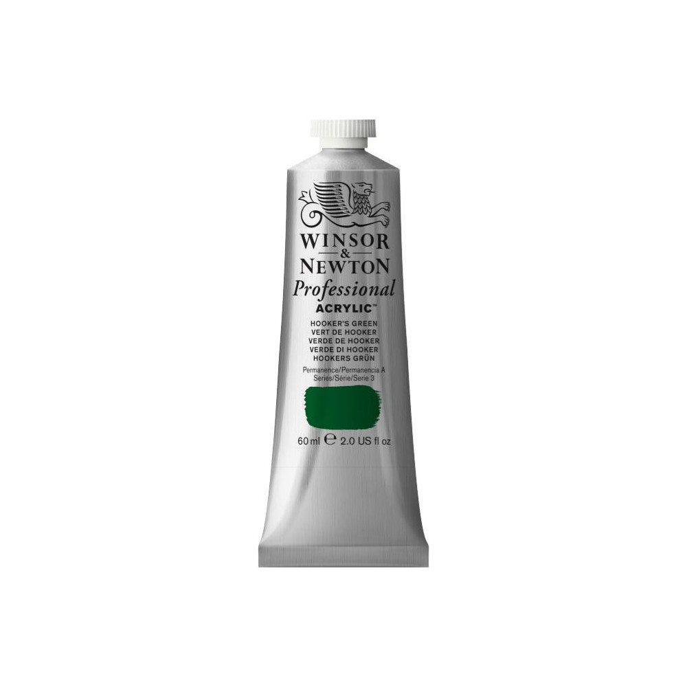 Acrylic paint Professional Acrylic - Winsor & Newton - Hooker's Green, 60 ml