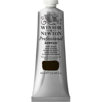 Farba akrylowa Professional Acrylic - Winsor & Newton - Ivory Black, 60 ml
