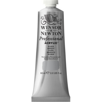 Acrylic paint Professional Acrylic - Winsor & Newton - Silver, 60 ml