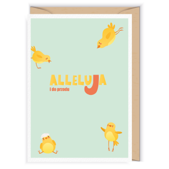 Kartka okolicznościowa - Cudowianki - Alleluja i do przodu, 12 x 17 cm