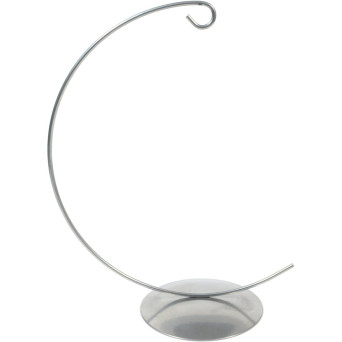 Ornament metal display stand -  silver, 14 cm x 58 mm